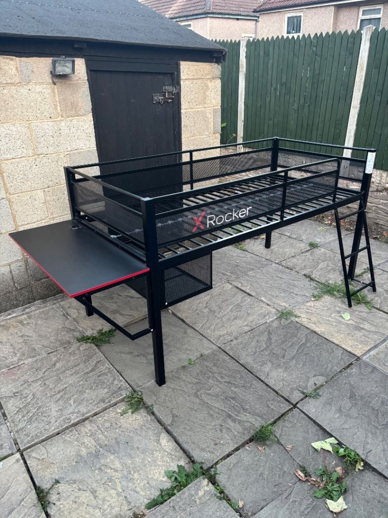 X Rocker Gaming Mid sleeper Bed with Desk – Good Condition