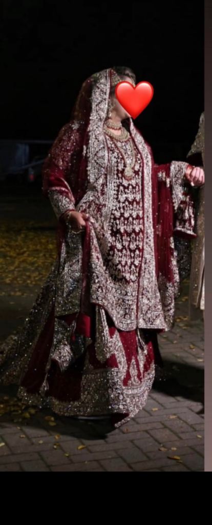 Beautiful Red Bridal Dress with Intricate Embroidery – As Good As New