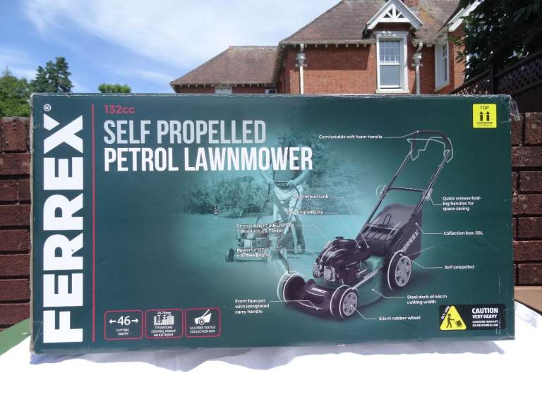 Ferrex 132cc Self Propelled Petrol Lawnmower, Brand New, Sealed. Only £120
