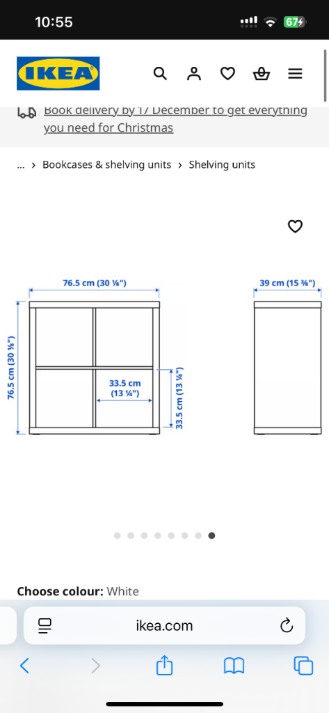 Ikea Kallax White Shelving/Storage Unit
