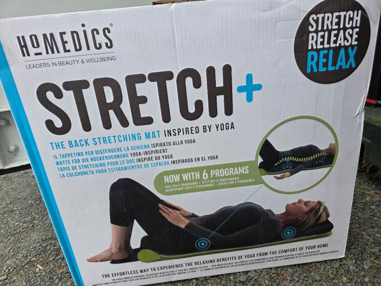 Homedics Stretch+ Back Stretching Yoga Mat – Grey, Like New