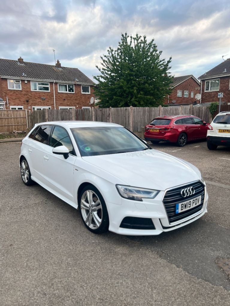 White Audi A3 1.5 TFSI S Tronic Hatchback 