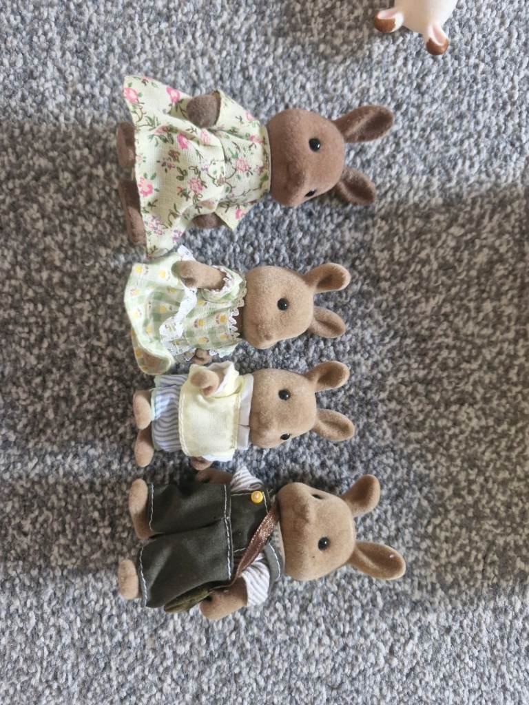 Sylvanians families vintage brown bunny rabbit family 