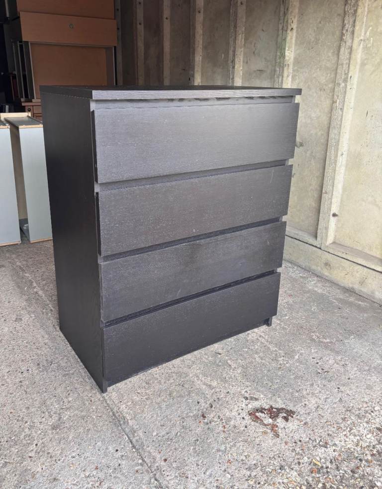 Ikea malm black chest of drawers 