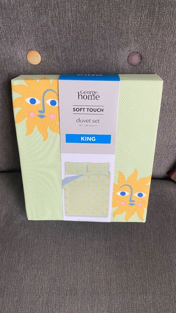 George Home Soft Touch King Size Duvet Set - New