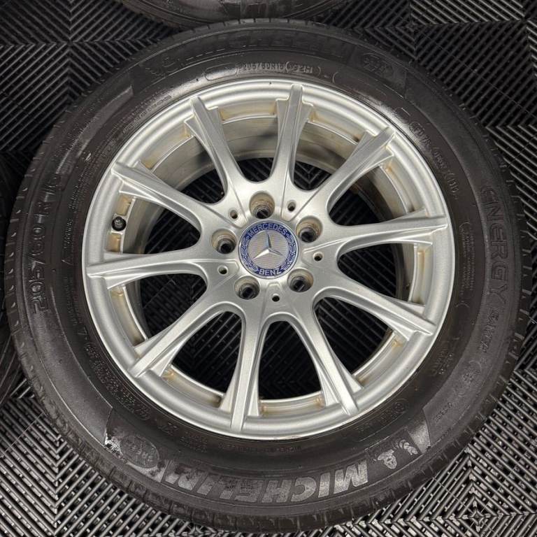 16'' GENUINE MERCEDES C CLASS W205 SILVER ALLOY WHEELS TYRES ALLOYS