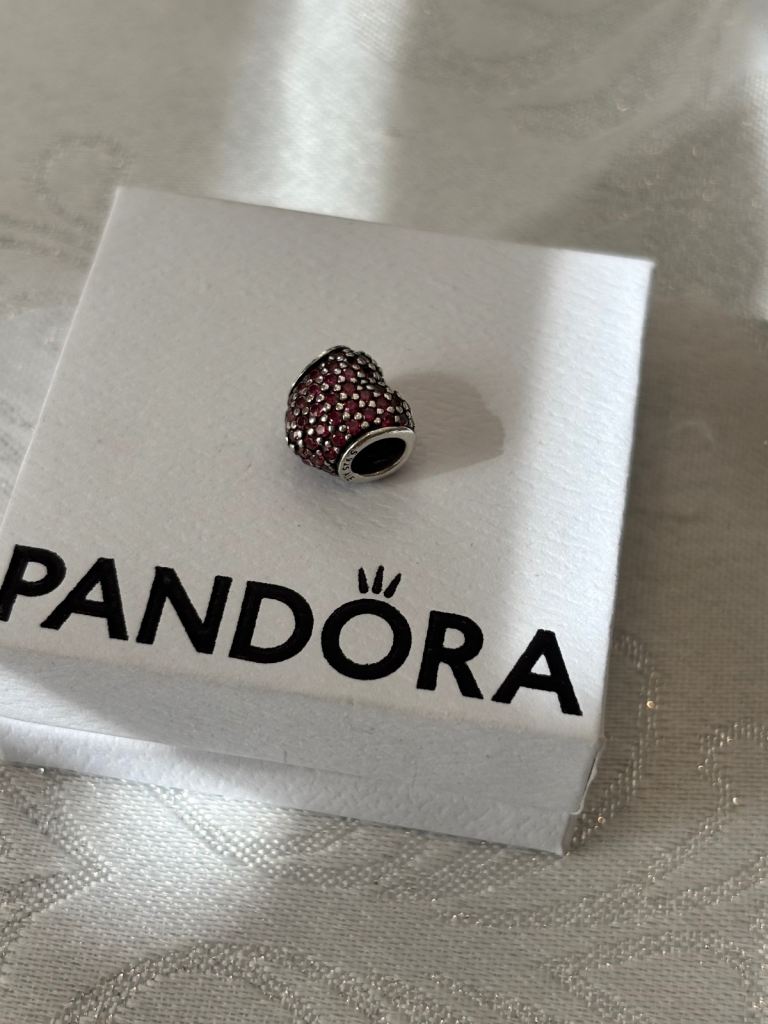 Pandora Red Pave Heart Charm