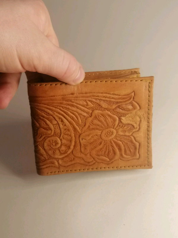  Vintage style Cuba, real Leather wallet, card holder. 