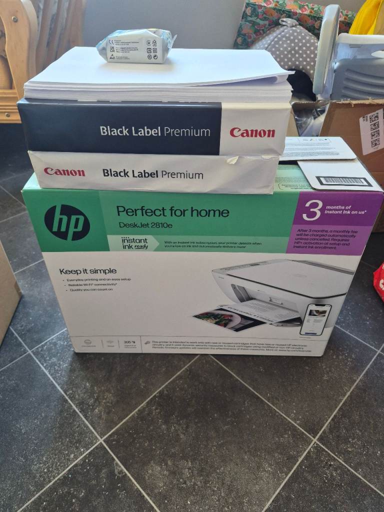 NEW HP DeskJet 2630 Printer with Paper & Ink Cartridges