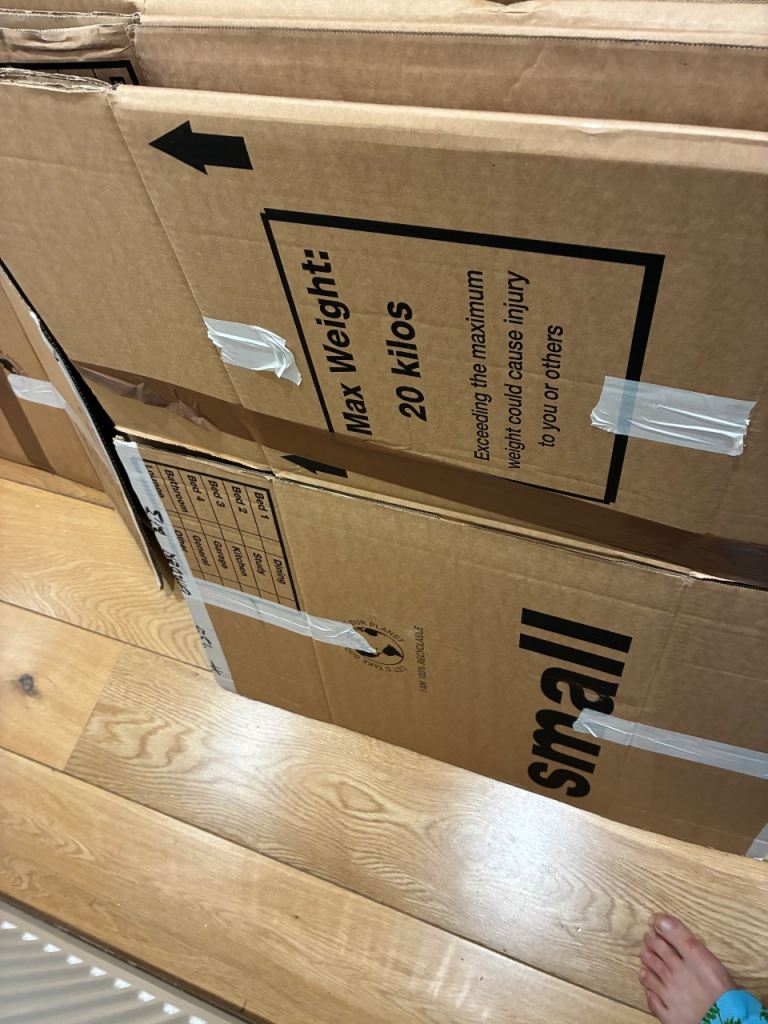 Large, tall and small moving boxes - good find 