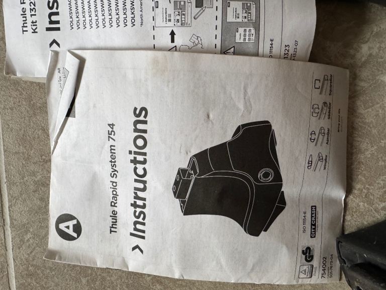 Thule Rapid System 754 Roof Rack Instructions Manual