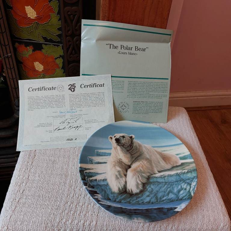 The Polar Bear By Paul Krapf Collectors Plate 