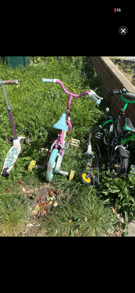 Kids bikes and scooters - varying conditions