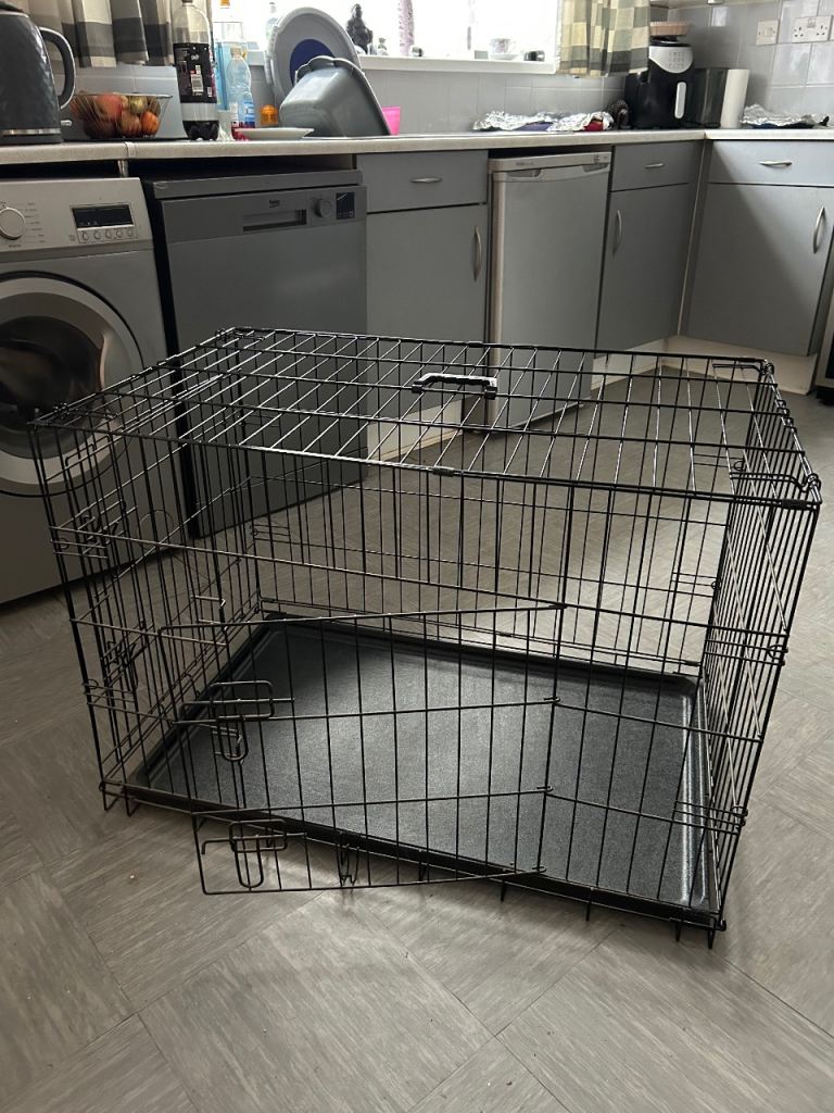 Large dog cage, double door..