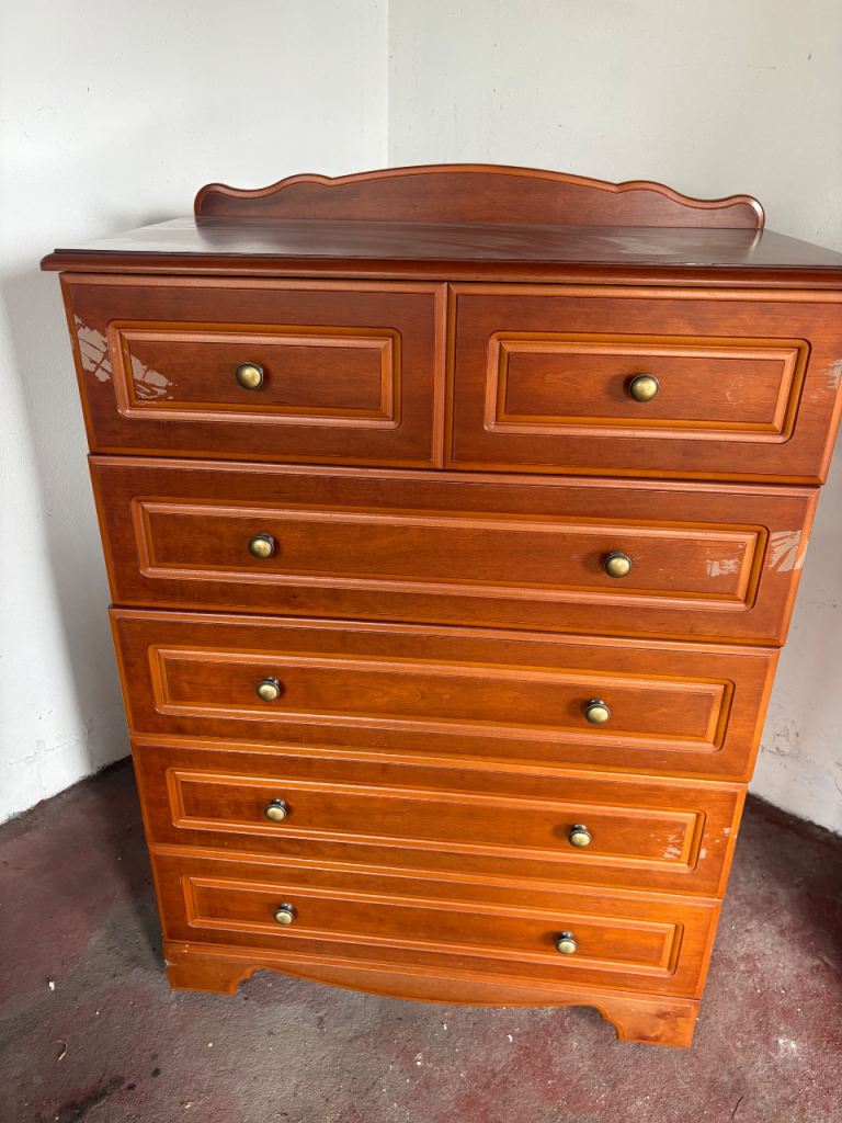 Stag Five-Drawer Wooden Chest of Drawers