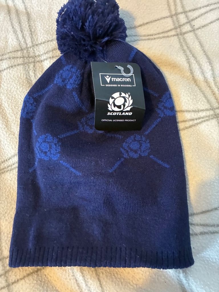 image for Macron Scottish Rugby SRU Merch POM BEANIE NAVY