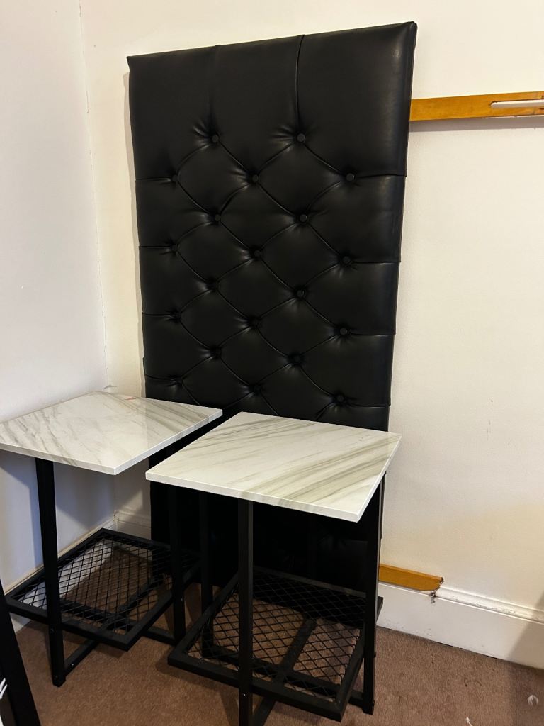 Black Leather Headboard 