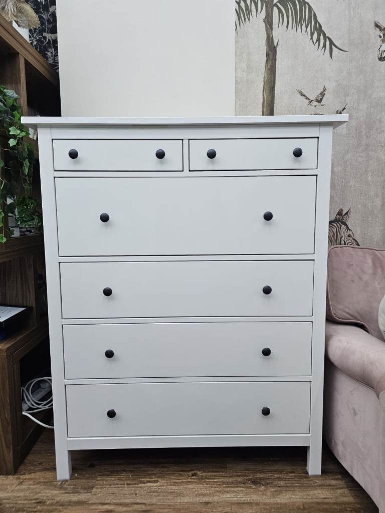 image for Ikea Hemnes white 6 Drawer Chest 