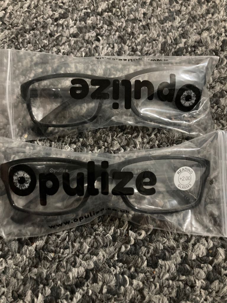 New Opulize Reading Glasses +2.00 Strength – Black