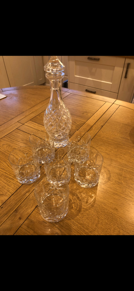 Crystal decanter and glasses 