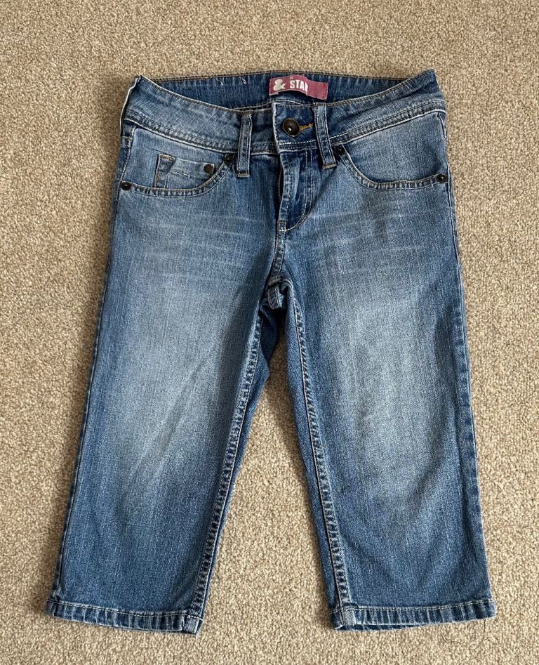 Girls Crop Jeans Age 9 H&M VGC