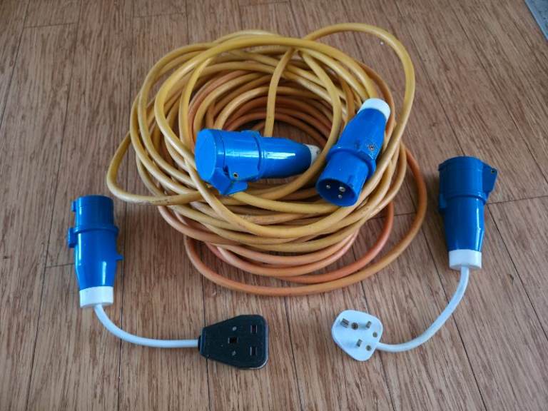 Caravan hookup, water pump and jack pads