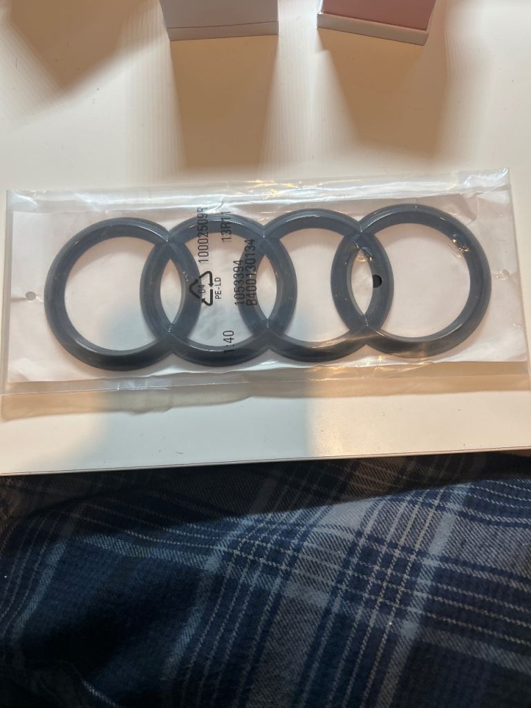 Audi black adhesive badge