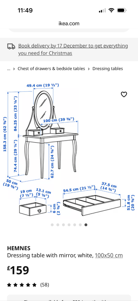 image for Dressing table GREY