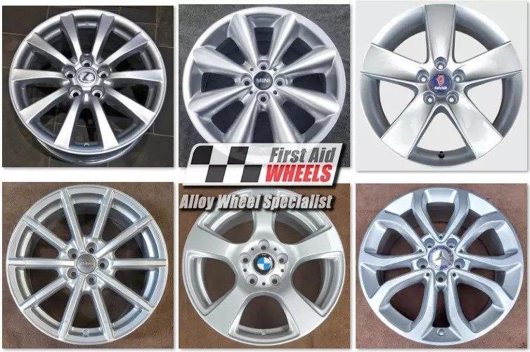 SILVER POWDER COAT REFURBISHMENT for 17'' ALLOY WHEELS NW LONDON NW61TB