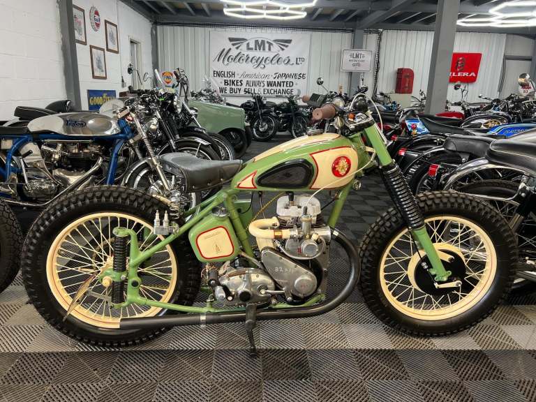 1953 bsa m21 600cc, total one off custom, board racer, flat tracker, stunning