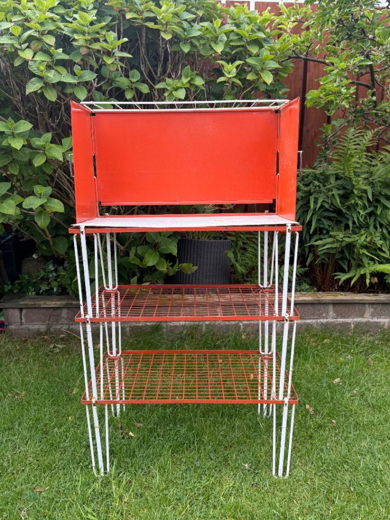 Vintage Metal Camping Storage Unit 