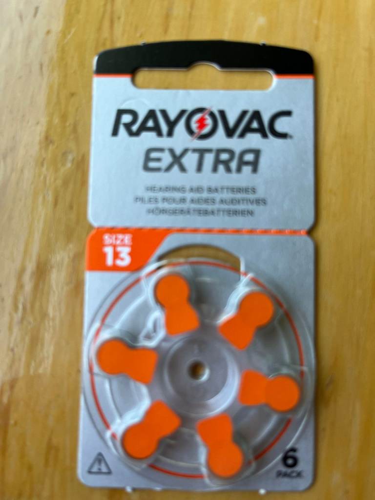 PR48 size 13 Orange battery for hearing aid - 12 packs of 6 available 