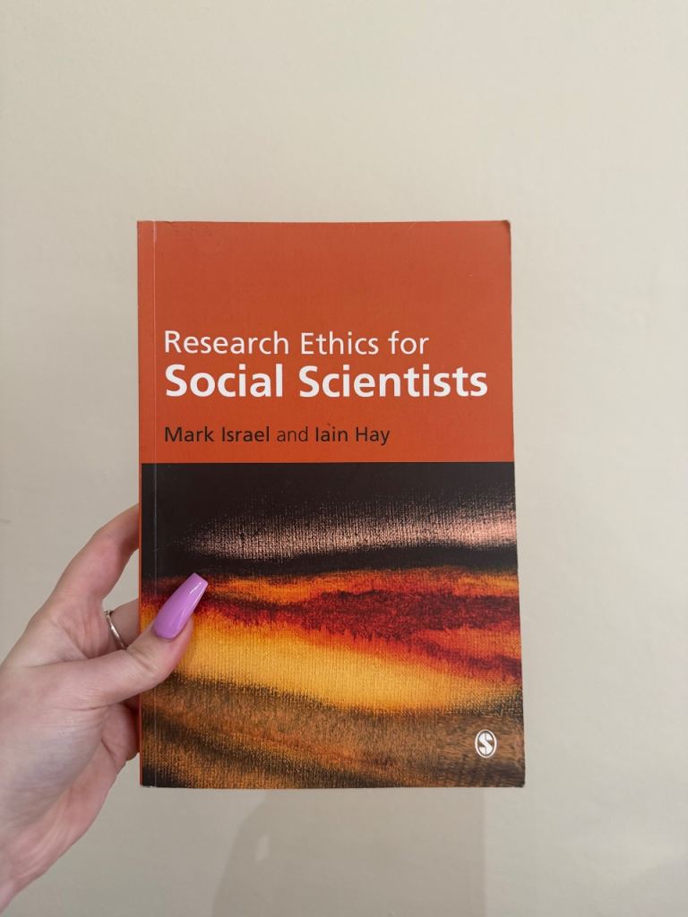 Research ethics for social scientists by mark israel and Iain hay 