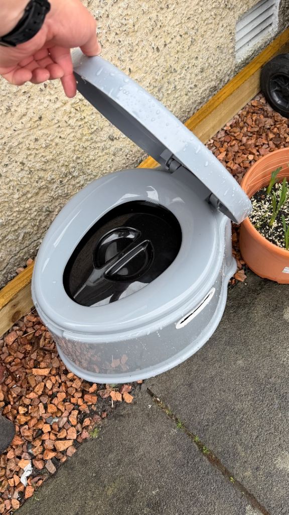 Portable Camping Toilet – Grey, Good Condition