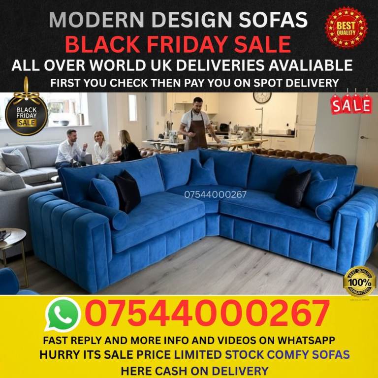 Soft Cushion Sofa Sets • Modern Finish • Fresh UK Stock