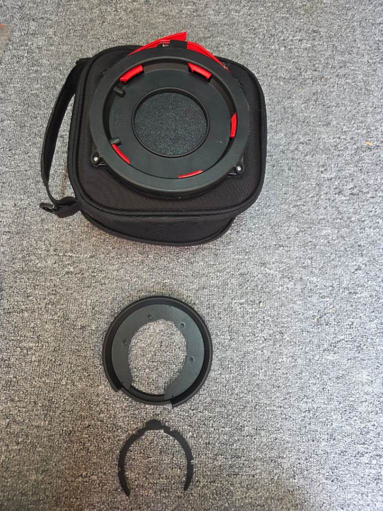 Givi tank ring and Givi tank bag. 