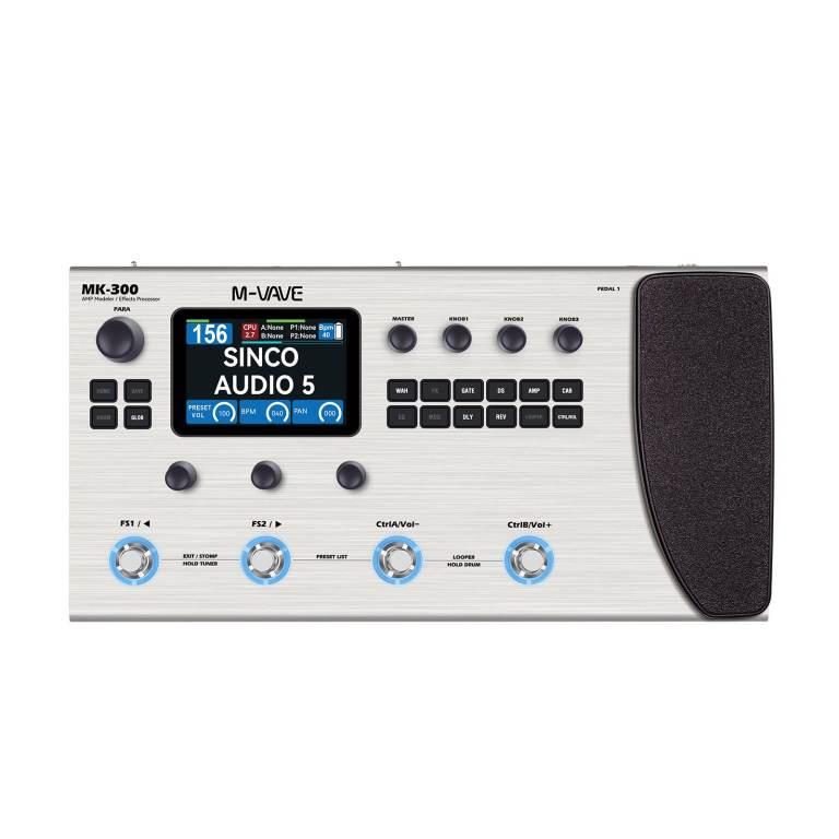 M-VAVE MK-300 Guitar Multi Effects/ FX Pedalboard Amp & Effects Modeller and Drum Machine