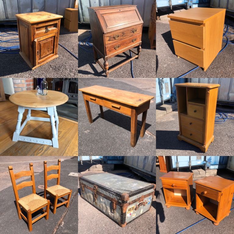 Mexican pine bedside table / cupboard