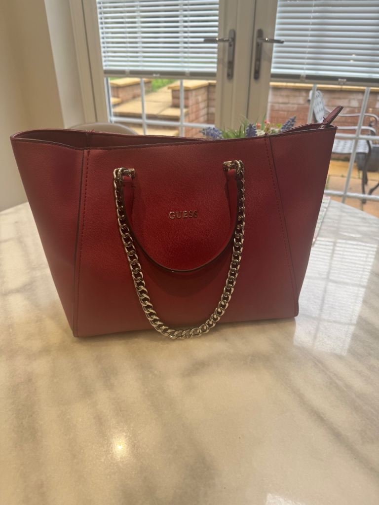 Guess red tote bag
