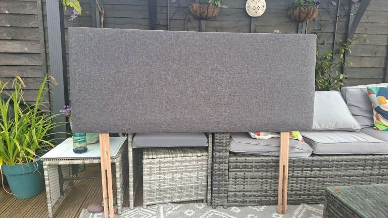 Double Grey Headboard