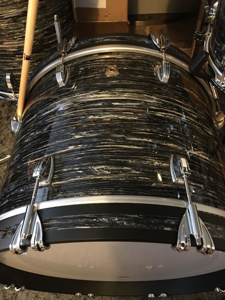 Ludwig Classic Maple Downbeat Kit In Vintage Black Oyster, Think Beatles!