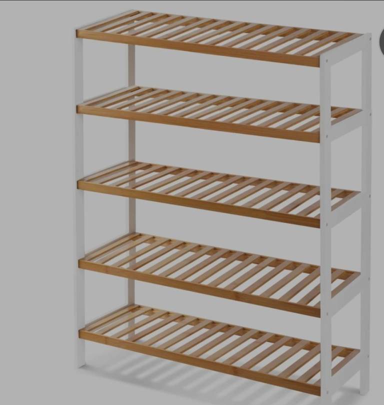 A new still boxed flat packed oak effect and white finish 