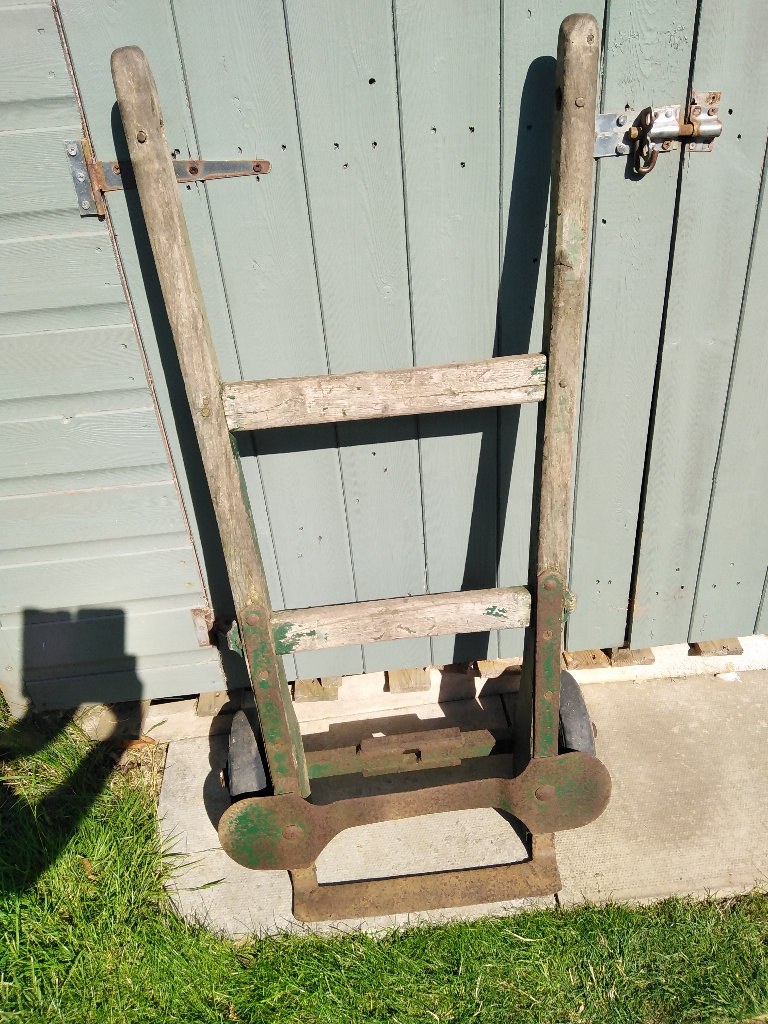 Traditional wooden sack barrow 