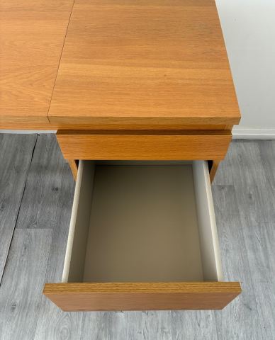 ikea malm dressing table brown New IKEA MALM White Stained Oak Veneer Dressing Table 120x41 cm (47 x16   ")