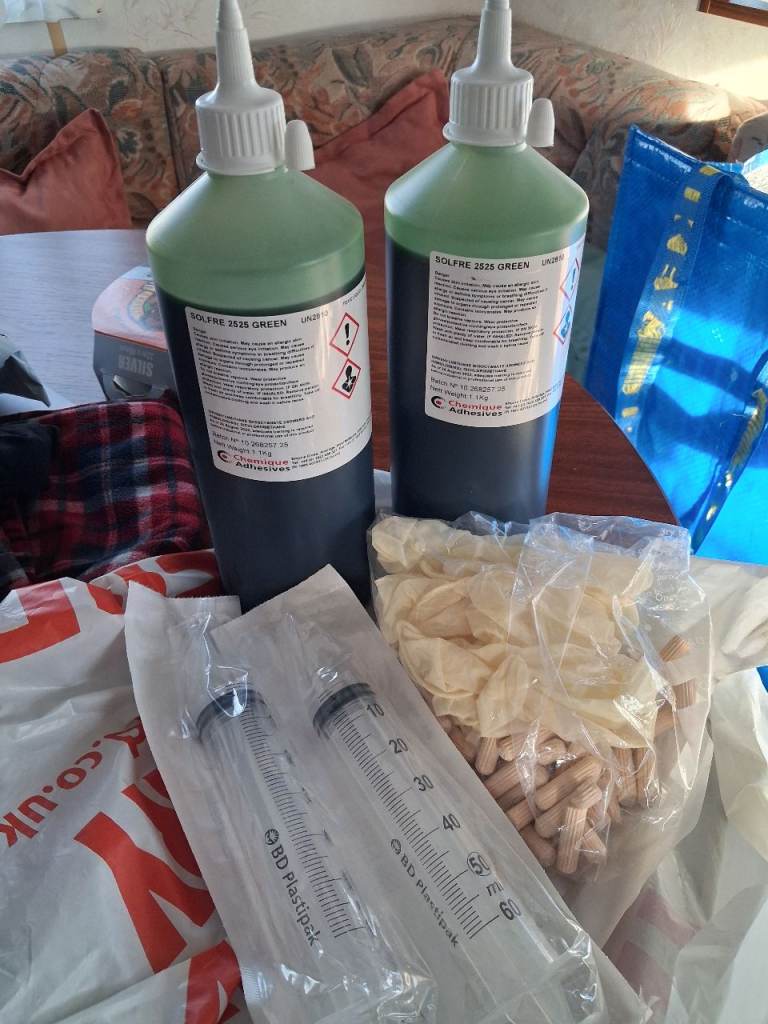 Caravan floor stabilizing resin kits X2