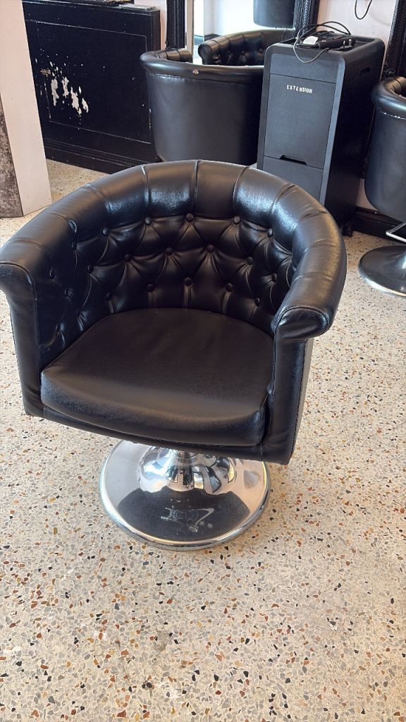 Salon chairs reception area and seating area 