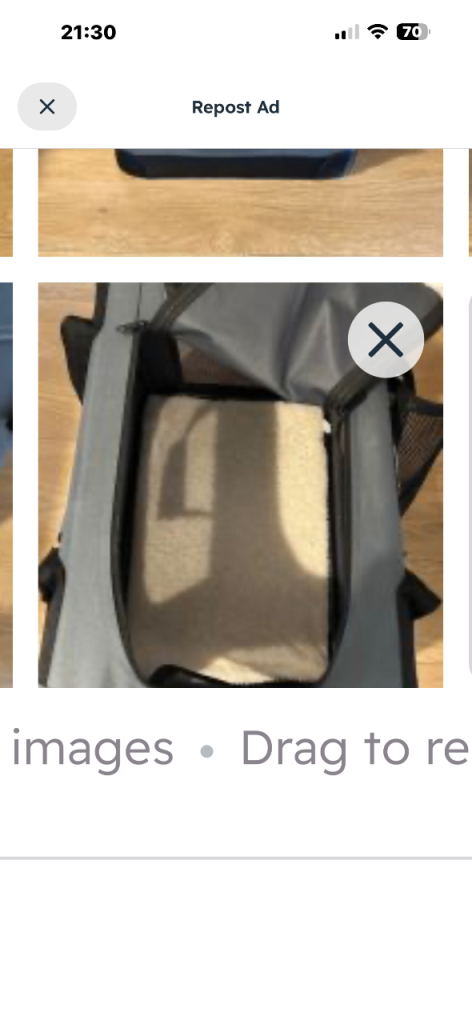 CADOCA Pet Carrier SMALL Fabric Dog Cat Rabbit Transport Cage