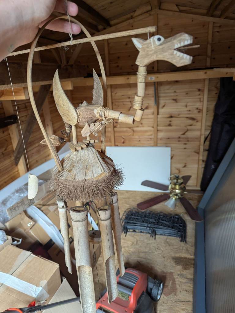 Bamboo dragon wind chimes 