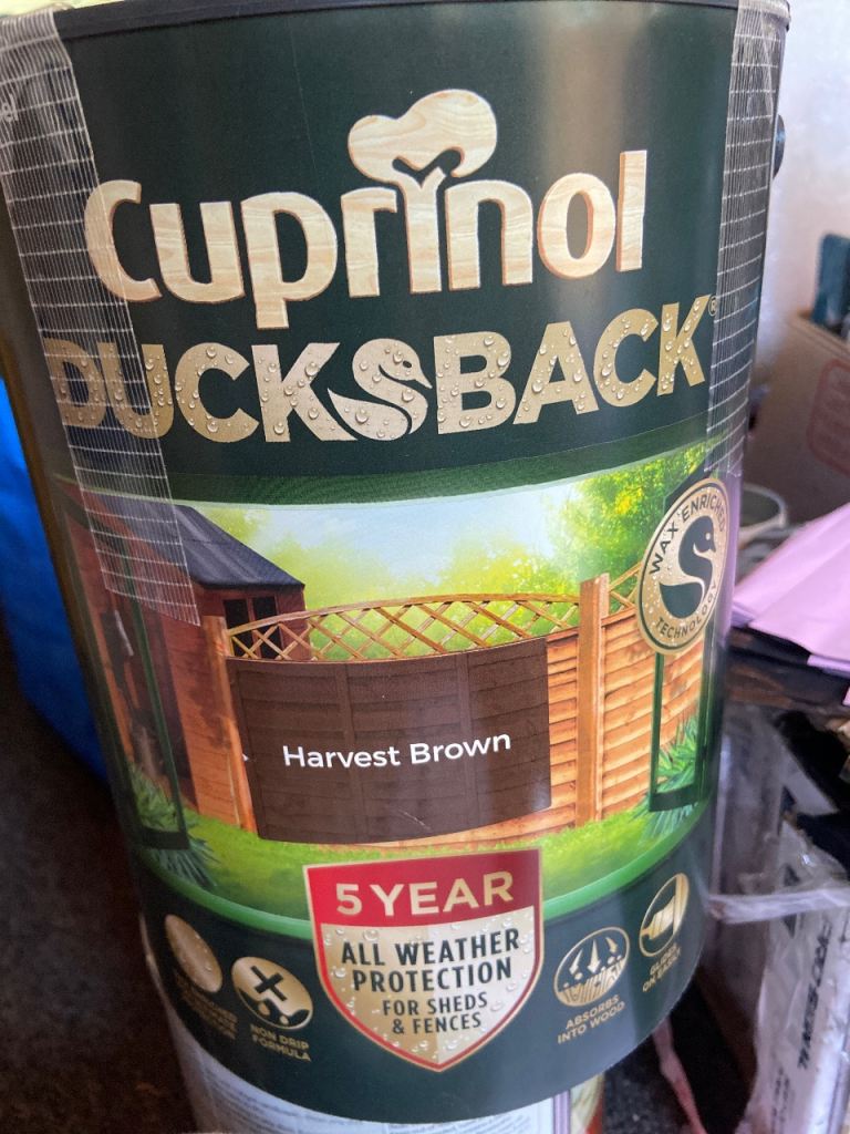 Cuprinol Ducksback Shed & Fence Paint – Harvest Brown