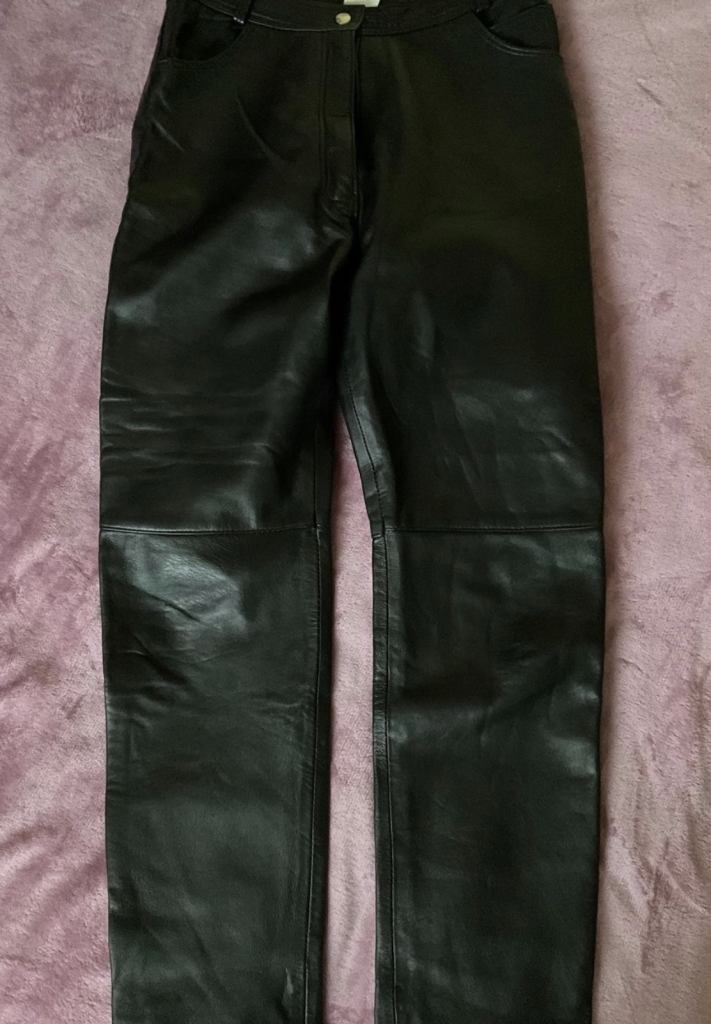 Ladies Real leather black trousers (see all photos)